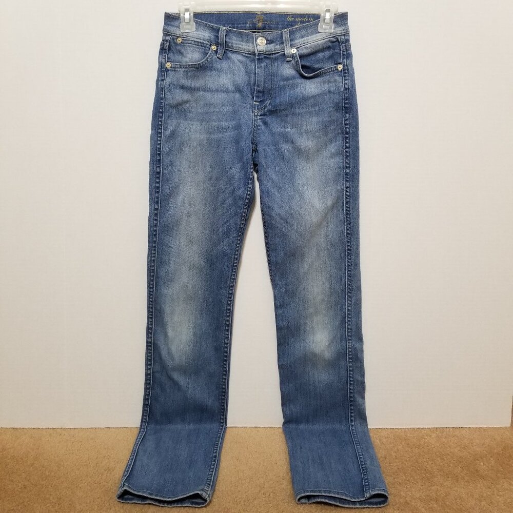 7FAM jeans 26 The Modern Straight whiskered stretch denim AU0377996S 055165